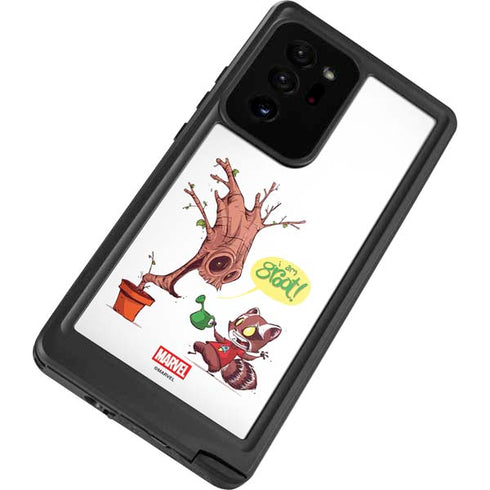 Marvel Rocket Raccoon and Groot Tall Tails Galaxy Note20 Ultra 5G Waterproof Case